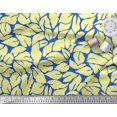 thumbnail image 2 of Soimoi Blue Cotton Voile Fabric Basil Leaves Printed Fabric 1 Yard 42 Inch Wide, 2 of 3