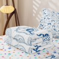 thumbnail image 5 of Manfei Ocean Seashell Bowknot Zipper Twin Comforter Sets with Fitted Sheet and 2 Pillowcases,Ocean Sweet Zipper Bedding Set,Colorful Stars Reversible,4 Pieces, 5 of 7