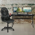 thumbnail image 2 of Flash Furniture Optis Gaming Desk and Black Racing Chair Set /Cup Holder/Headphone Hook/Removable Mouse Pad Top - 2 Wire Management Holes, 2 of 14