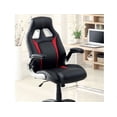 thumbnail image 2 of Office Chairs Stylish Office Chair Upholstered 1pc Comfort Adjustable Chair Relax Gaming Office Chair Work Black And Red Color Padded Armrests,Ergonomic Office Chairs, 2 of 6