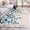 Blue, variant on Round Area Rugs Collection 5 Ft, Blue Eucalyptus Non-Slip Residential Carpet, Farmhouse Weeping Leaves Linen Indoor Crawling Mats Runner Rugs for Living Room/Dining Room/Bedroom
