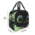 thumbnail image 3 of Disketp Cute Big-Eyed Black Cat Bolsa Térmica para Almuerzo para Hombre y Mujer, Ideal para Trabajo, Senderismo y Picnic, 3 of 8