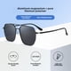 thumbnail image 4 of Gafas de sol ultraligeras de aluminio y titanio polarizadas, de talla grande, estilo aviador de doble haz a la moda para hombres, 4 of 6