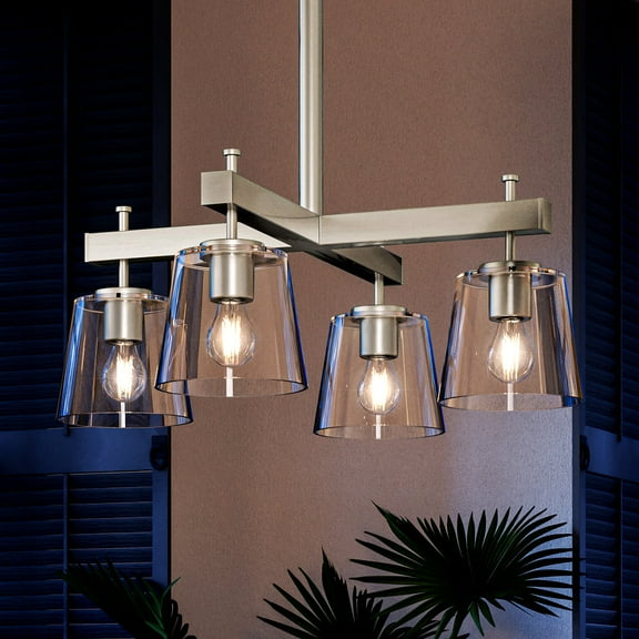 Luxury Traditional Chandelier, 22.5H x 29.5W, with Vintage Style, Brushed Nickel, UHP4383 by Urban Ambiance