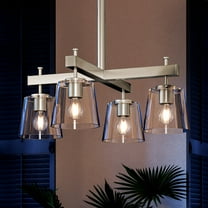 Luxury Traditional Chandelier, 22.5H x 29.5W, with Vintage Style, Brushed Nickel, UHP4383 by Urban Ambiance