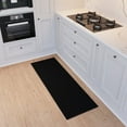 thumbnail image 3 of Ottomanson Solid Kitchen Runner Rug 2'2" x 6' - Non Slip Low Pile Carpet, Black, 3 of 14