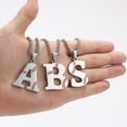 thumbnail image 4 of Apsvo Baseball Initial Necklace for Men Stainless Steel Baseball Letter Pendant Chain Personalized Baseball Gift for Men (Silver), 4 of 6