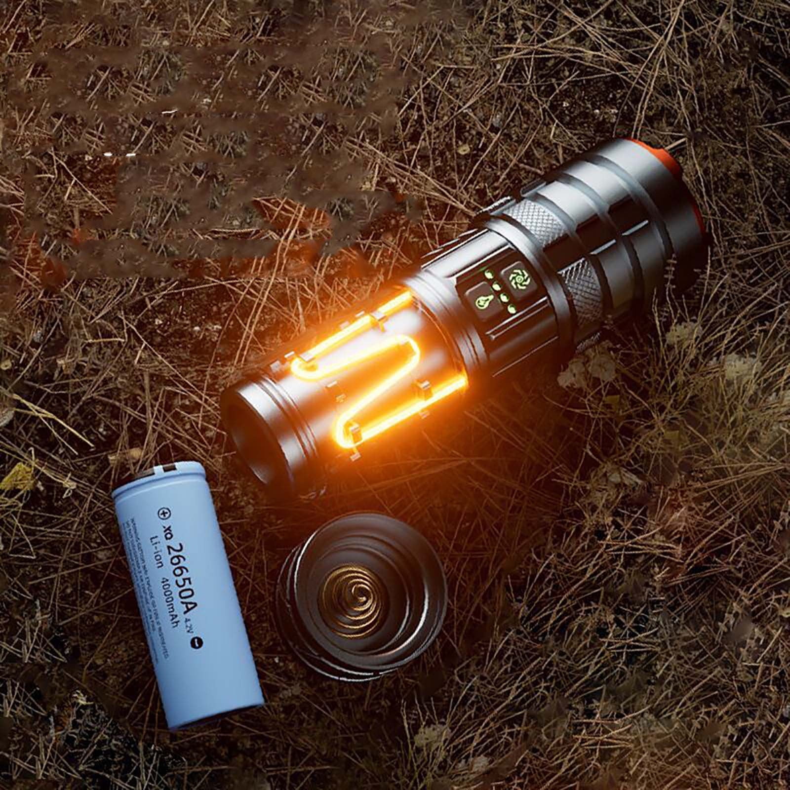 KITTEHIGM Flashlight Olight Bright Multifunctional White Strong Light Flashlight Charging Outdoor Long Range Shooting Household Lighting Can Be Used as Camping Light