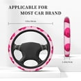 thumbnail image 4 of DouZhe Heart Love Friendship Pink Prints Steering Wheel Cover, Universal 15 inch Anti-Slip Odorless Elastic Valentine's Day Car Steering Wheels Cover for Women Men, 4 of 7