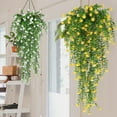 thumbnail image 3 of MixMart Artificial Hanging Flower Vine Garland – Realistic Faux Long Vines for Outdoor & Indoor Décor, Patio Porch Yard Decoration, 3 of 6
