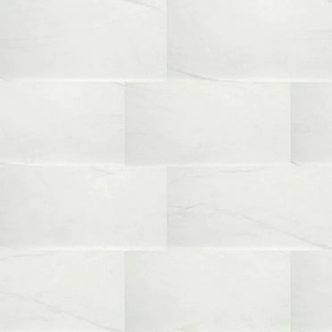 Anastasia White 12 In. X 24 In. Polished Porcelain Floor And Wall Tile (16 Sq. Ft./Case)