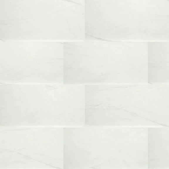 Anastasia White 12 In. X 24 In. Polished Porcelain Floor And Wall Tile (16 Sq. Ft./Case)