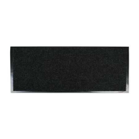 J & M Home Fashions Ribbed Runner Utility Mat, 22-Inch by 60-Inch, Charcoal