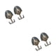 thumbnail image 3 of Ounissouiy 1 Pair Peacock Double Metal Clothes Towel Bag Hook Hanger Wall DIY Plata 2Conjunto, 3 of 6