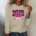 thumbnail image 2 of Christmas Sweatshirts for Women Plus Size Crew Neck Pullover Tops Casual Loose Cute Graphic Long Sleeve Shirt (Beige 2XL), 2 of 4