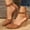 Brown, variant on Womens Sandals Wedge Close Toe Sandal Dressy Summer Pointed Toe Sandals Comfortable Ankle Sandal