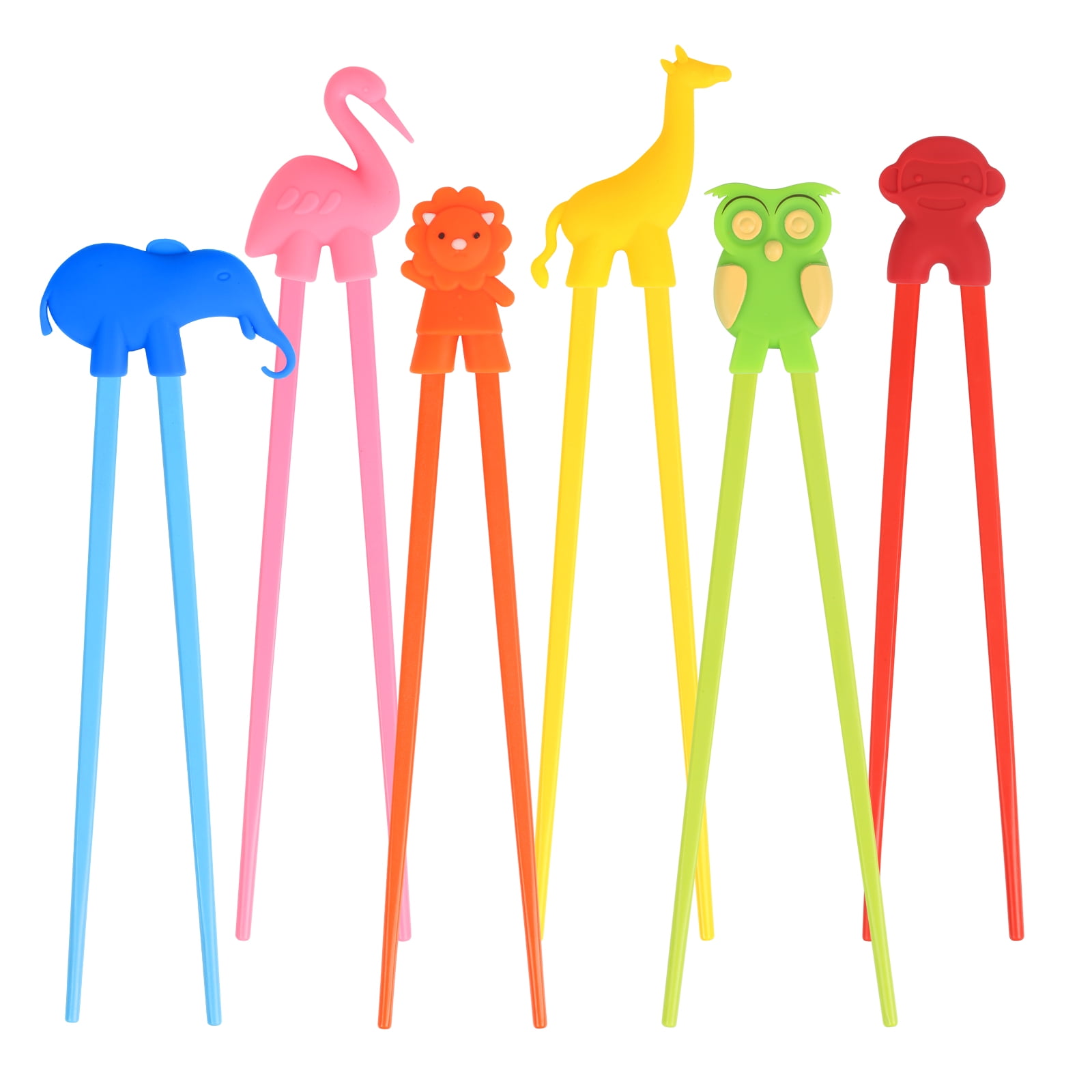 AirSMall Training Chopsticks for Children Adults,Learning Chopstick Set for Kids Child Beginners Right or Left Handed Reusable Fun Helper 6 Pairs