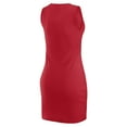 thumbnail image 3 of Women's WEAR by Erin Andrews x Gracie Hunt Scarlet San Francisco 49ers Ribbed Tank Dress, 3 of 4