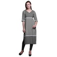 thumbnail image 1 of Bimba Panel Kurta Printed Women Straight Kurti Indian Summer Clothing, 1 of 5