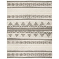 SAFAVIEH Natura Christabella Geometric Area Rug, Ivory/Grey, 9' x 12'