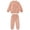 Pink, variant on Hrsba Kids Boys and Girls Satin Like Solid Outfit Set Long Sleeve Top and Pants 2 Piece Loungewear Winter Home Everyday Wear Set
