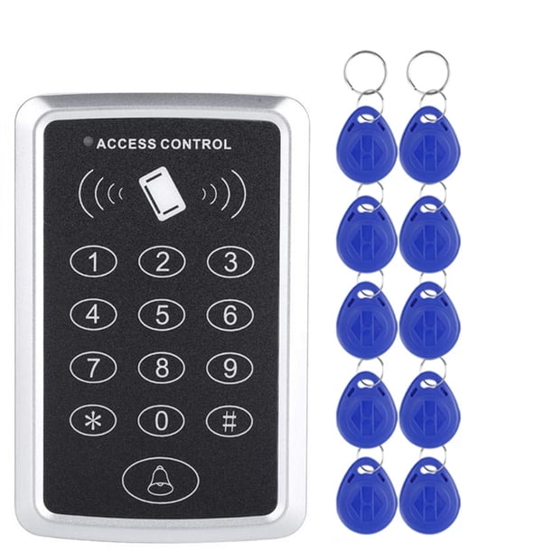 Teclado de Control de Acceso RFID de 125 KHz Lector de Tarjetas de Control de Acceso de Puerta de Teclado de Abridor de Cerradura de Puerta