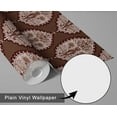 thumbnail image 6 of S4Sassy Paisley Floral Wallpaper - Brown Wall Covering, 25" X 240" Self-Adhesive Vinyl Walls Paper, Wall Wrap, Easy Diy Walls Covering For Farmhouse Bedroom, Living Room, Cabinets, Living Spaces, 6 of 9