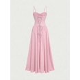 thumbnail image 7 of Elegant Pink Spaghetti Strap Pleated Maxi Dress For Wedding Guest Formal Summer Occasion, 7 of 7