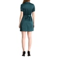 thumbnail image 3 of MODA NOVA Junior's Wear to Work Elegant Short Sleeves Satin Dress with Belt, 3 of 5