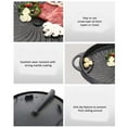thumbnail image 4 of Kitchen Flower New Picnic Korean BBQ Nonstick Cerastone Marble Grill Pan Roaster for Grilling indoor or outdoor (Round), 4 of 5