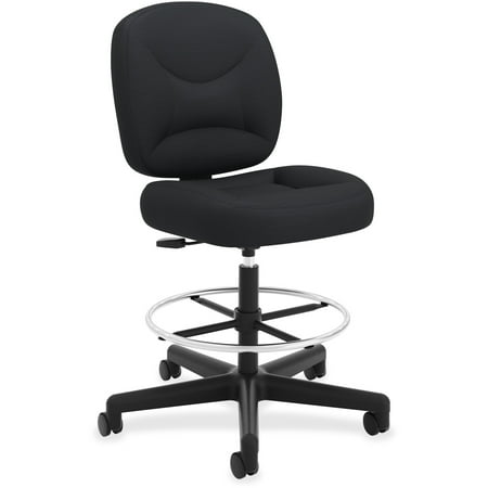 Computer Task Stool - basyx VL215 Armless Task Stool, Black