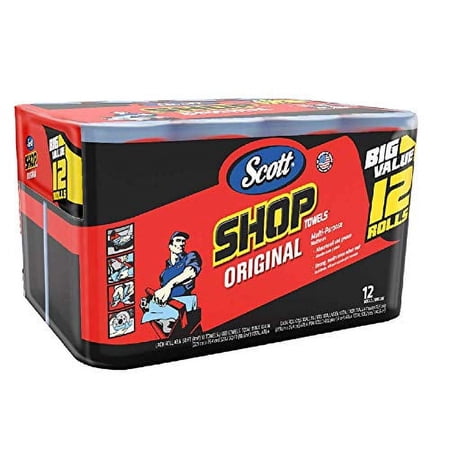 Scott- Shop Towels, Pack of 12 (12 Rolls)