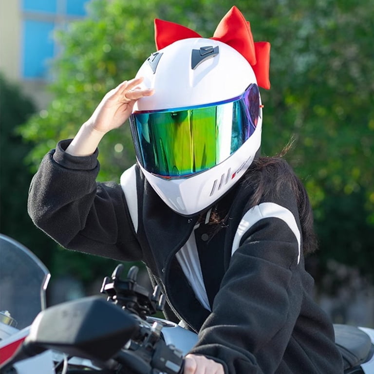 decorating motorcycle helmets ROZYARD Motorcycle Helmets Bowknot Decoration Adhesive Large Bowknot  Ornament Motorbike Helmets Decor Fashion Helmets Patches