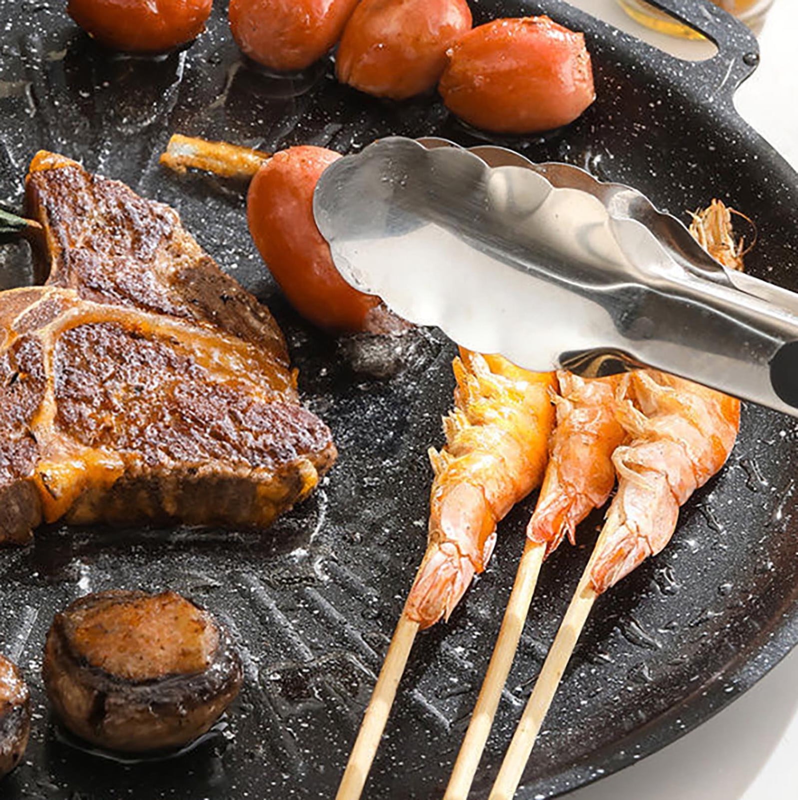 Non Stick Round Baking Grill Pan For Even Heating Multifunctional Stove Top Korean BBQ Frying And Grilling Kitchen