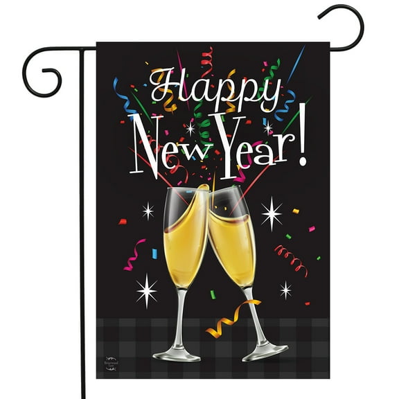 Briarwood Lane Happy New Year Double-Sided Garden Flag