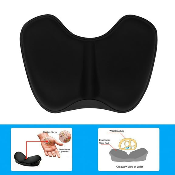 Naierhg Ergonomic Anti-Slip Memory Foam Gaming Mouse Mat Grey