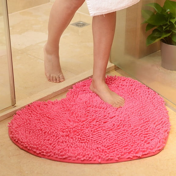 Valentines Door Mat,Outdoor Front Door Mat,Heart Shaped Rug Heart Shaped Decorative Floor Mat Shower Mat Non Slip Washable Doormat Entrance Welcome Carpet For Home Living Room(Hot Pink)