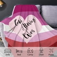 thumbnail image 3 of Kainsy Paready Lesbian Pride Blanket LGBT Soft Fleece Throw Blankets Lightweight Pride Blanket for Couch Sofa Indoors Outdoors Party Decor-50x60in(40"x50"), 3 of 7