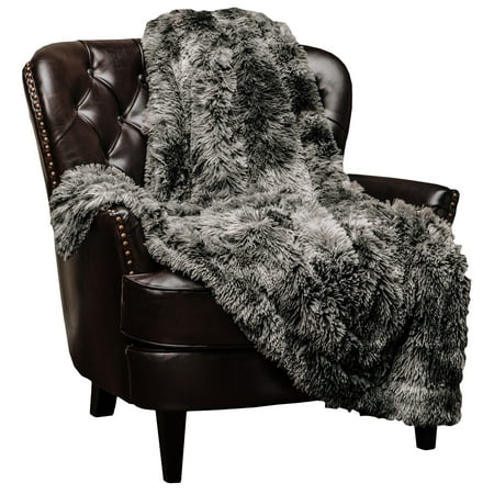 Chanasya Faux Fur Sherpa Throw Blanket %7C Color Variation Marble Print %7C Super Soft Shaggy Fuzzy Fluffy Elegant Cozy Plush Microfiber Grey Blanket for Couch Bed Living Room - (50" x 65")