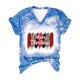 thumbnail image 1 of Camisas Navideñas Para Mujer Con Estampado Casual de Manga Corta Suelta Con Cuello en V Odeerbi ODB202586, 1 of 5