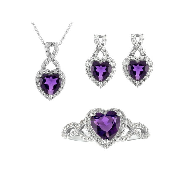 Brilliance Brilliance Fine Jewelry Sterling Silver Created Amethyst