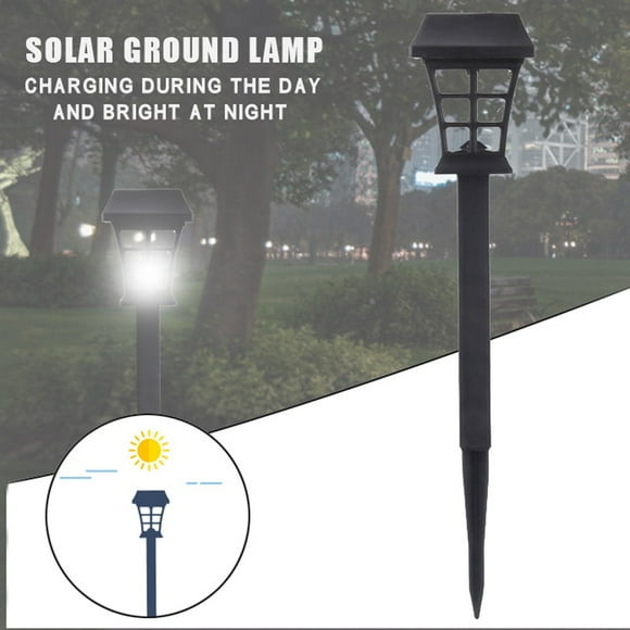 Lámpara solar LED para jardín y exteriores | Lámpara de jardín con estaca para caminos y patios | Lámpara solar automática del anochecer al amanecer para patio