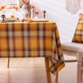 thumbnail image 6 of Plaid Fall Tablecloth Thanksgiving Rectangle 60x84 Inch, Yellow Table Cloths Autumn Decorations, Polyester Fabric Table Cover for Harvest Party Dining Farmhouse Kitchen Decor, 6 of 6