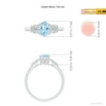 thumbnail image 3 of ANGARA Natural Vintage Style Oval Aquamarine Ring with Diamonds in 14K White Gold for Women (Size-7x5mm) | March Birthstone, Birthday, Anniversary, Jewelry Gift for Women | Natural Aquamarine Ring, 3 of 7