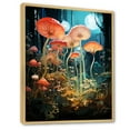 thumbnail image 2 of Designart "Pastoral Beauty with Luminescent Jellyfish I" Animals Floater Framed Canvas Print, 2 of 7