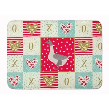 Buff Grey Back Goose Love Machine Washable Memory Foam Mat