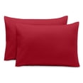 thumbnail image 1 of Bare Home Juego de Fundas de Almohada Cierre Tipo sobre, colección prémium 1800, doble cepillado, ultra suave, tamaño king 20 x 40, Rojo, 2 Unidades, 1 of 6