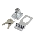 thumbnail image 4 of Cerradura de puerta con candado de seguridad para cajón con llave, adecuado para puertas de cobertizo, cromo brillante de 2,5 pulgadas, 4 of 5