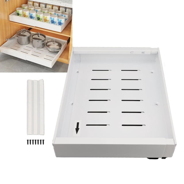 Organizador De Gabinete Extraíble, Estante Extraíble De Gabinete De Acero Al Carbono Fácil De Instalar Para Baño