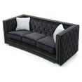 thumbnail image 4 of Glory Furniture Miami Velvet Sofa in Black, 4 of 5